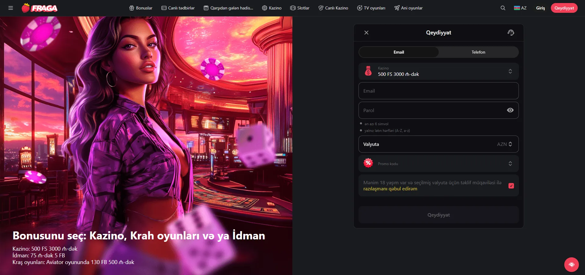 Azərbaycan üçün Fraga giriş imkanları